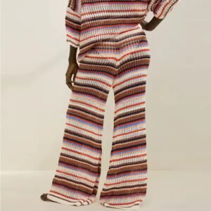 Casual Wide Leg Knitted Trousers
