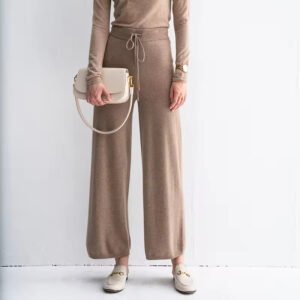Casual Knit Loose Pants with Pocket