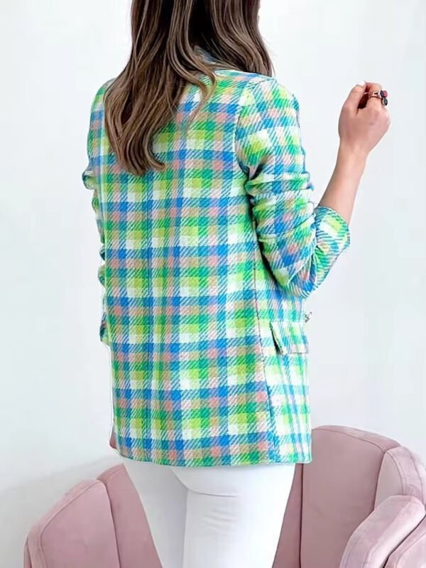 Women Plaid Jacket Coat - Image 2