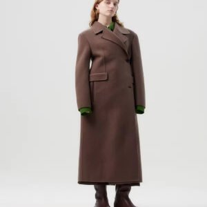 Long Trench Coat for Women Stylish Business Casual Outerwear