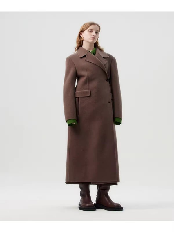 Long Trench Coat for Women Stylish Business Casual Outerwear